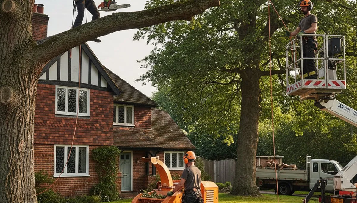 Tree service crew in Buffalo, NY providing professional tree trimming and removal خدمات