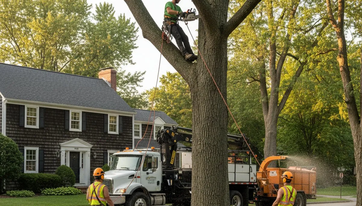 Tree service crew in Buffalo, NY handling safe tree removal and trimming