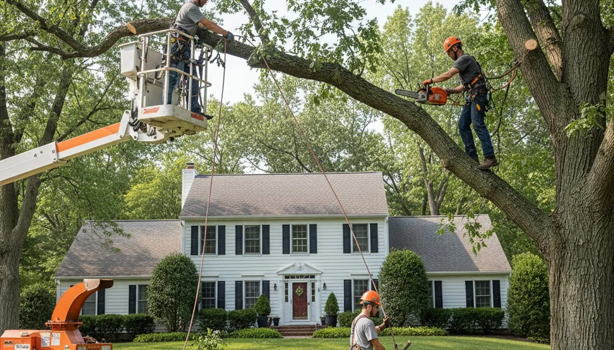 Tree service crew in Buffalo, NY providing professional tree trimming and removal services