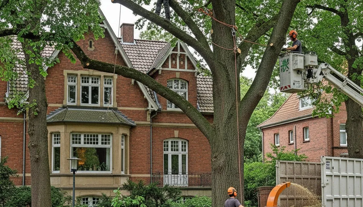 Tree service crew in Buffalo, NY handling professional tree care for local properties