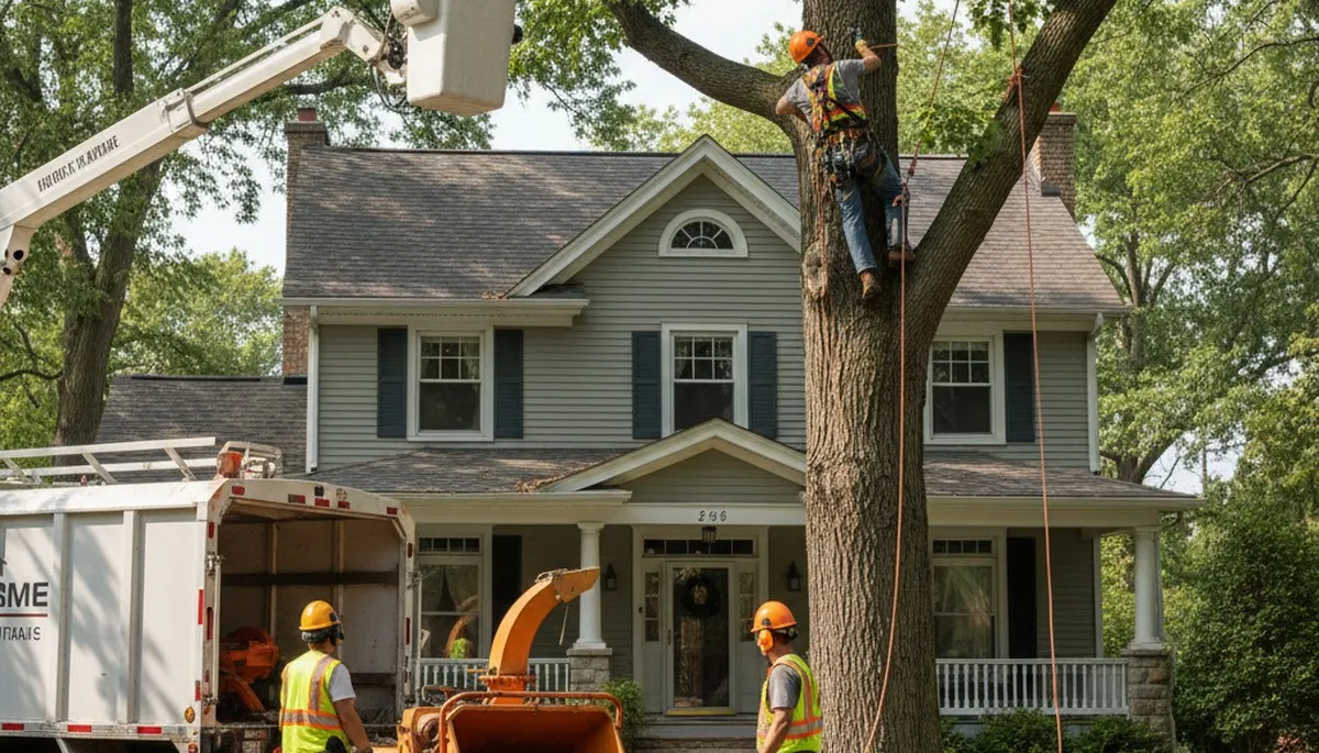 Tree service crew in Buffalo, NY providing professional tree removal and trimming services
